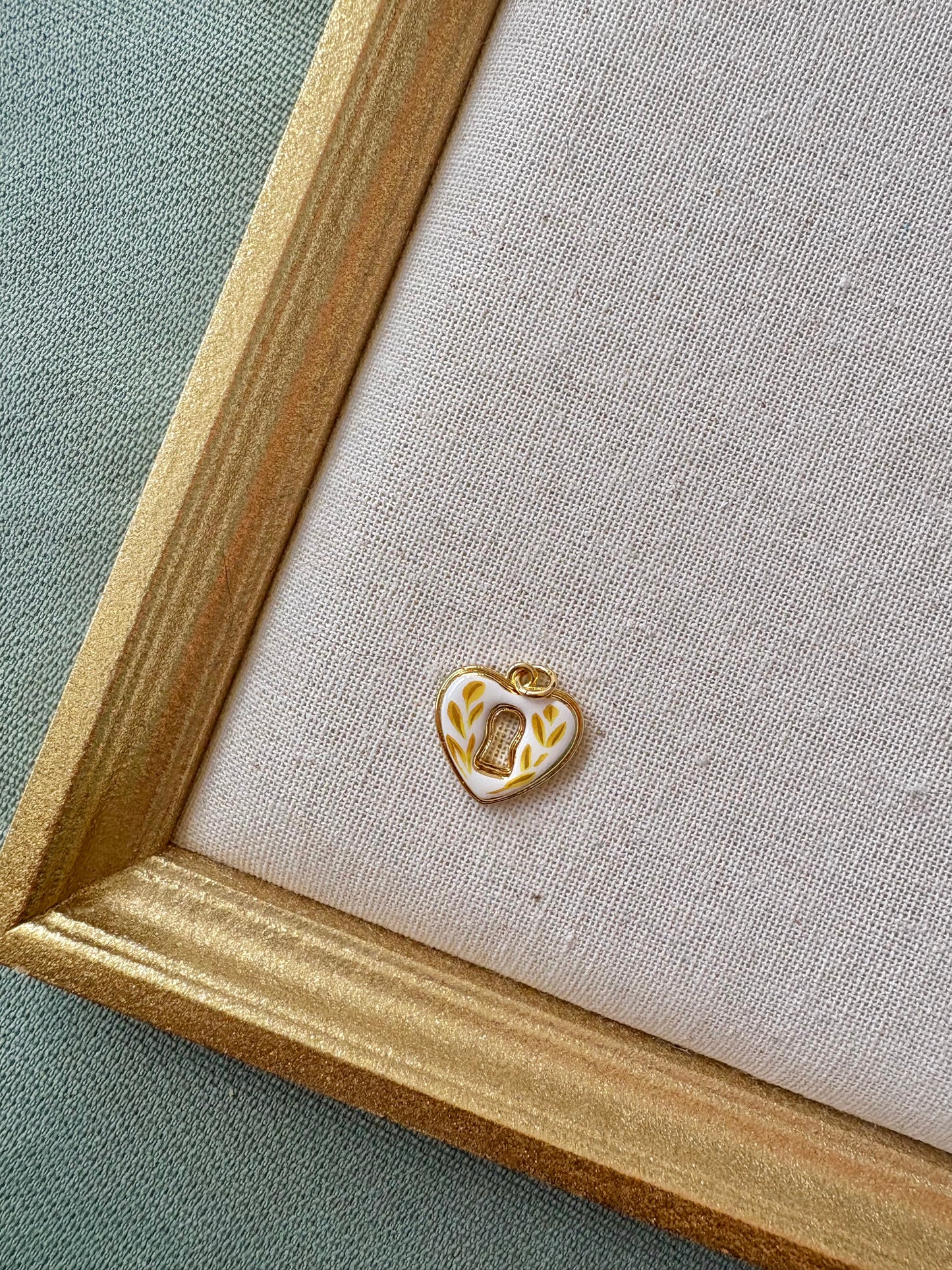 Golden Heartlock Charm