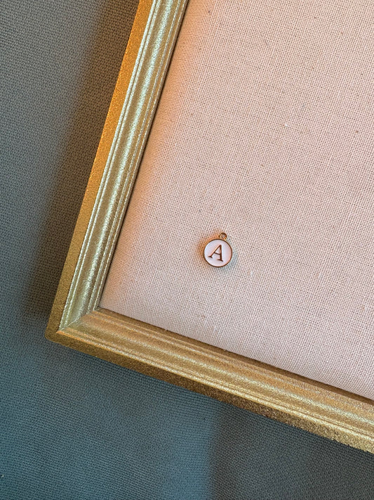 Mini Colored Initial Charm