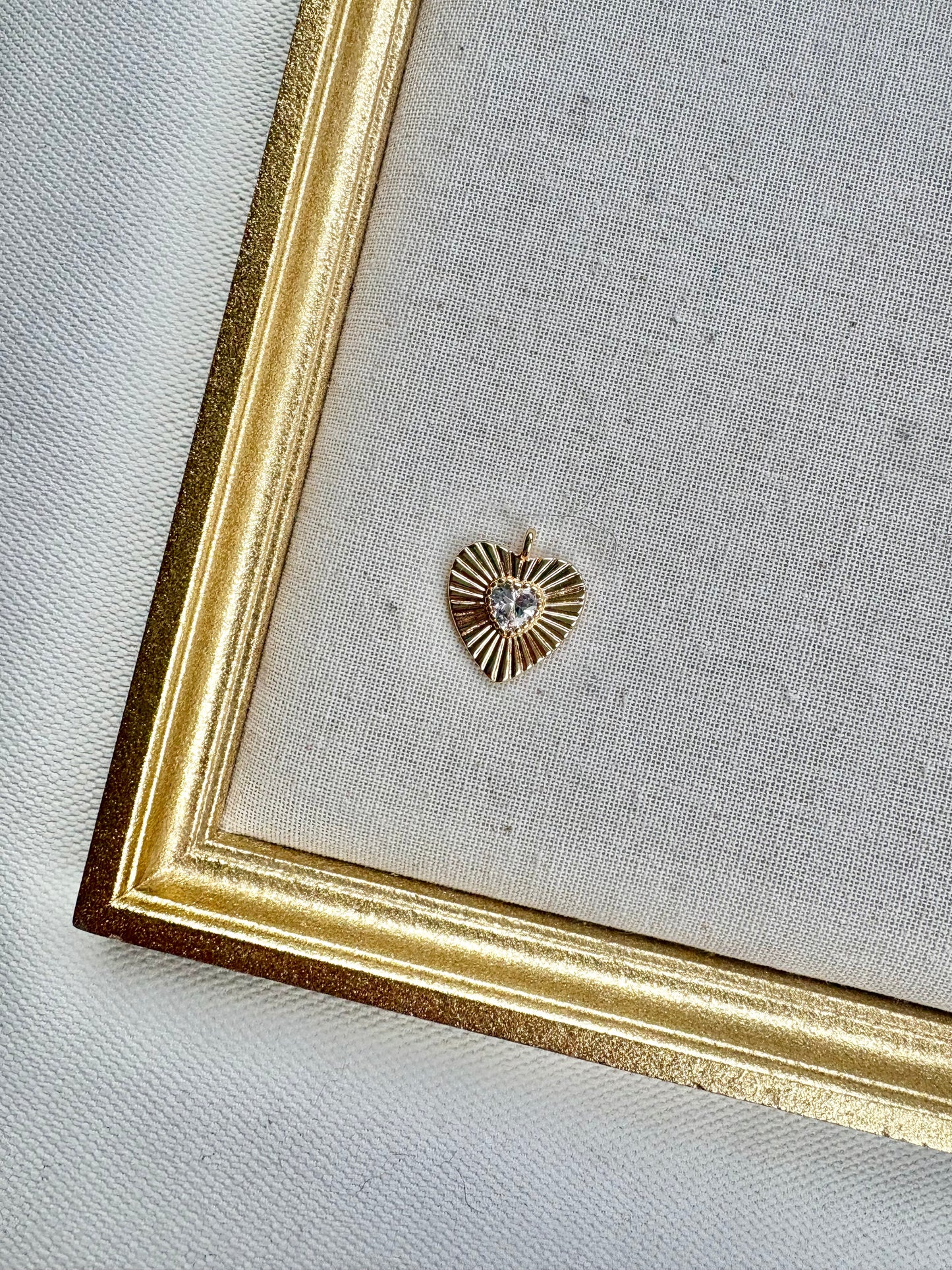 Golden Keepsake Heart Charm