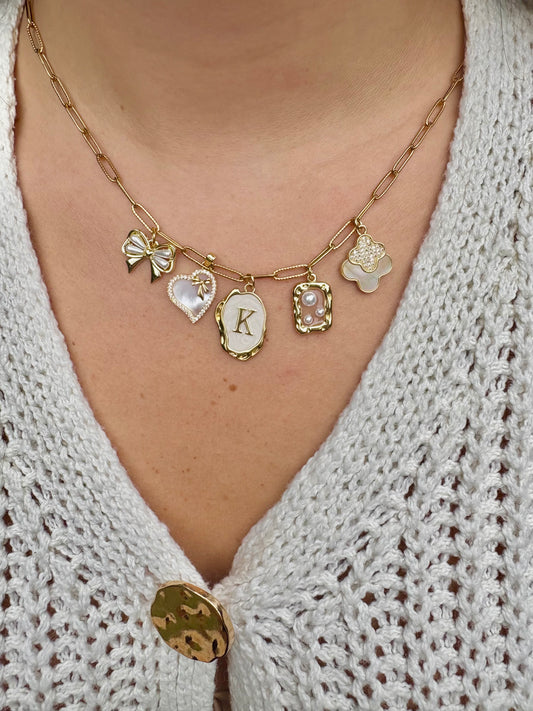 Gold Textured Paperclip Chain