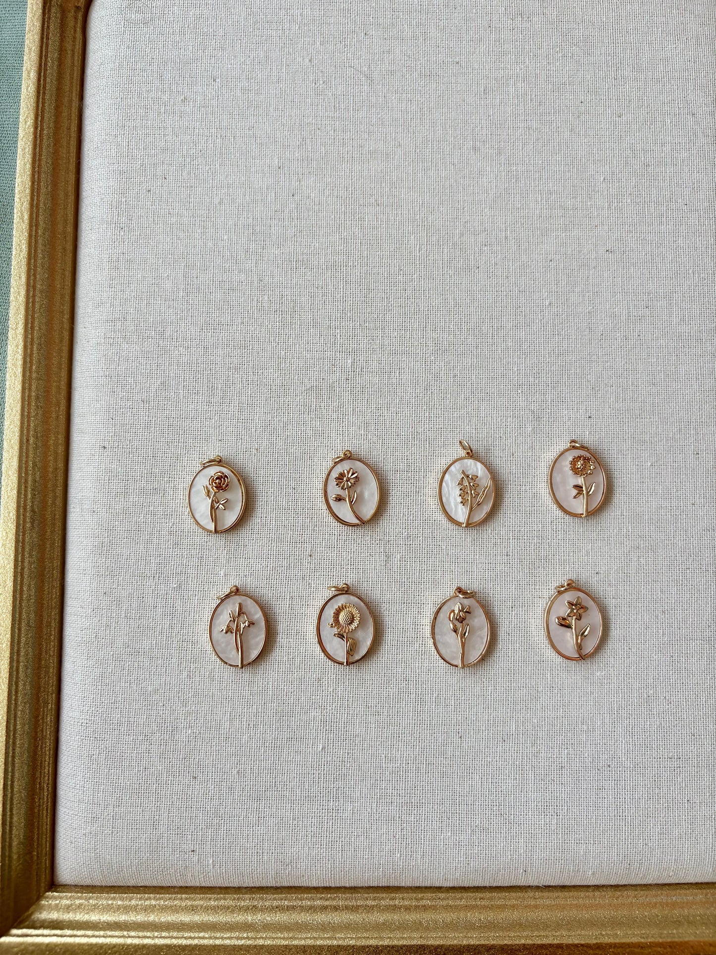 Gold Flower Pendant Luxury Charms