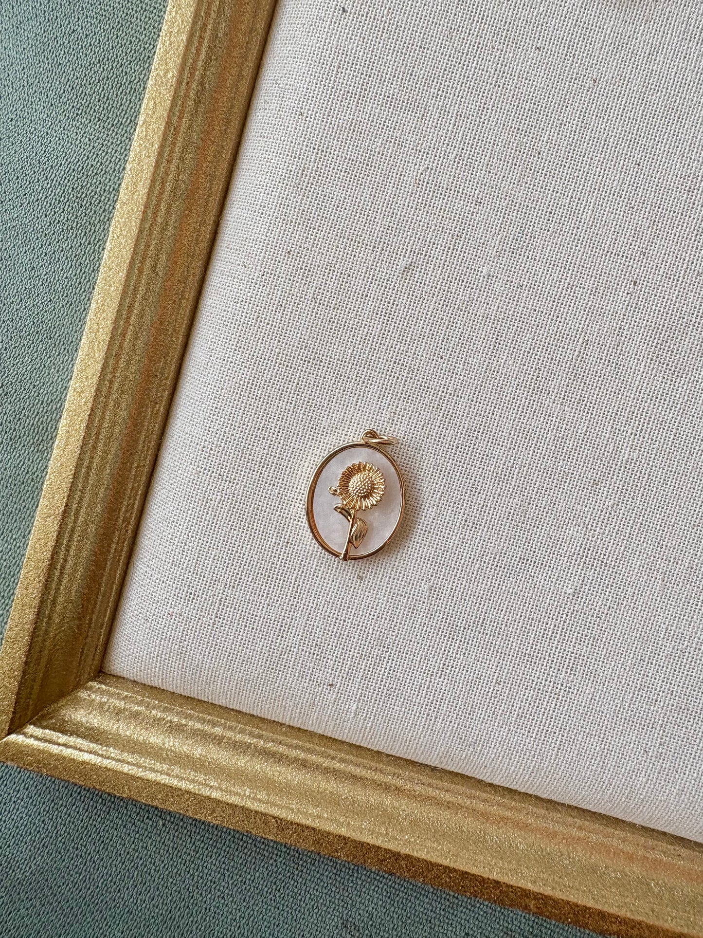 Gold Flower Pendant Luxury Charms