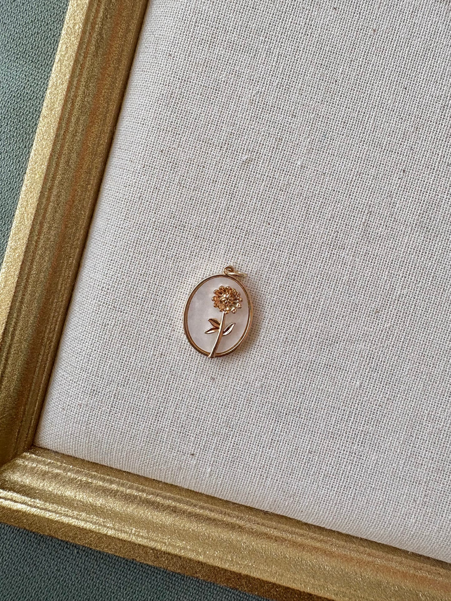 Gold Flower Pendant Luxury Charms