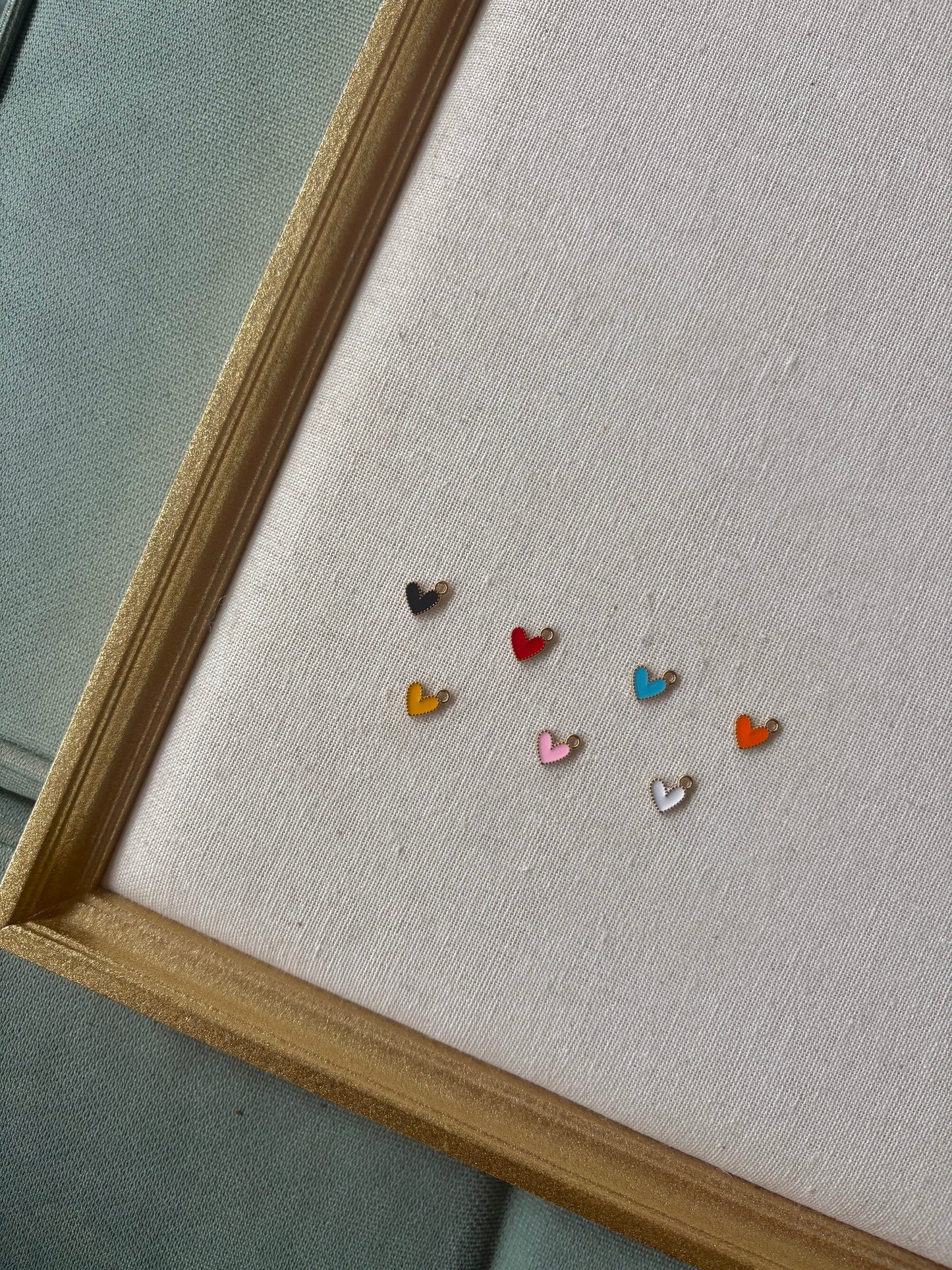 Colored Mini Heart Charms
