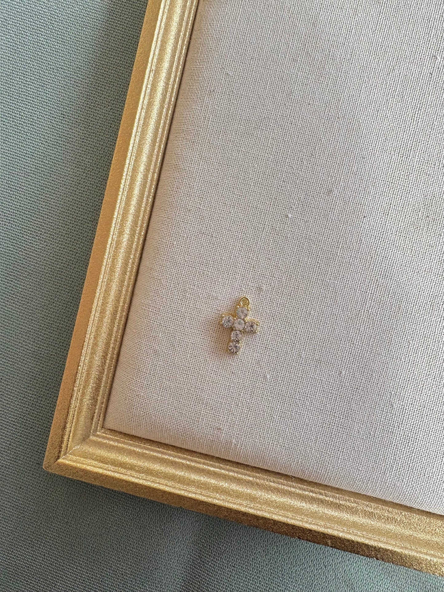 Chunky Diamond Cross Charm