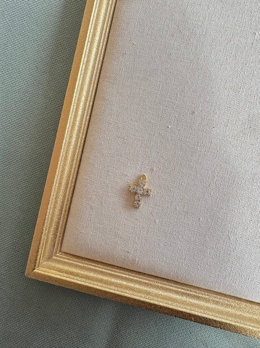 Chunky Diamond Cross Charm