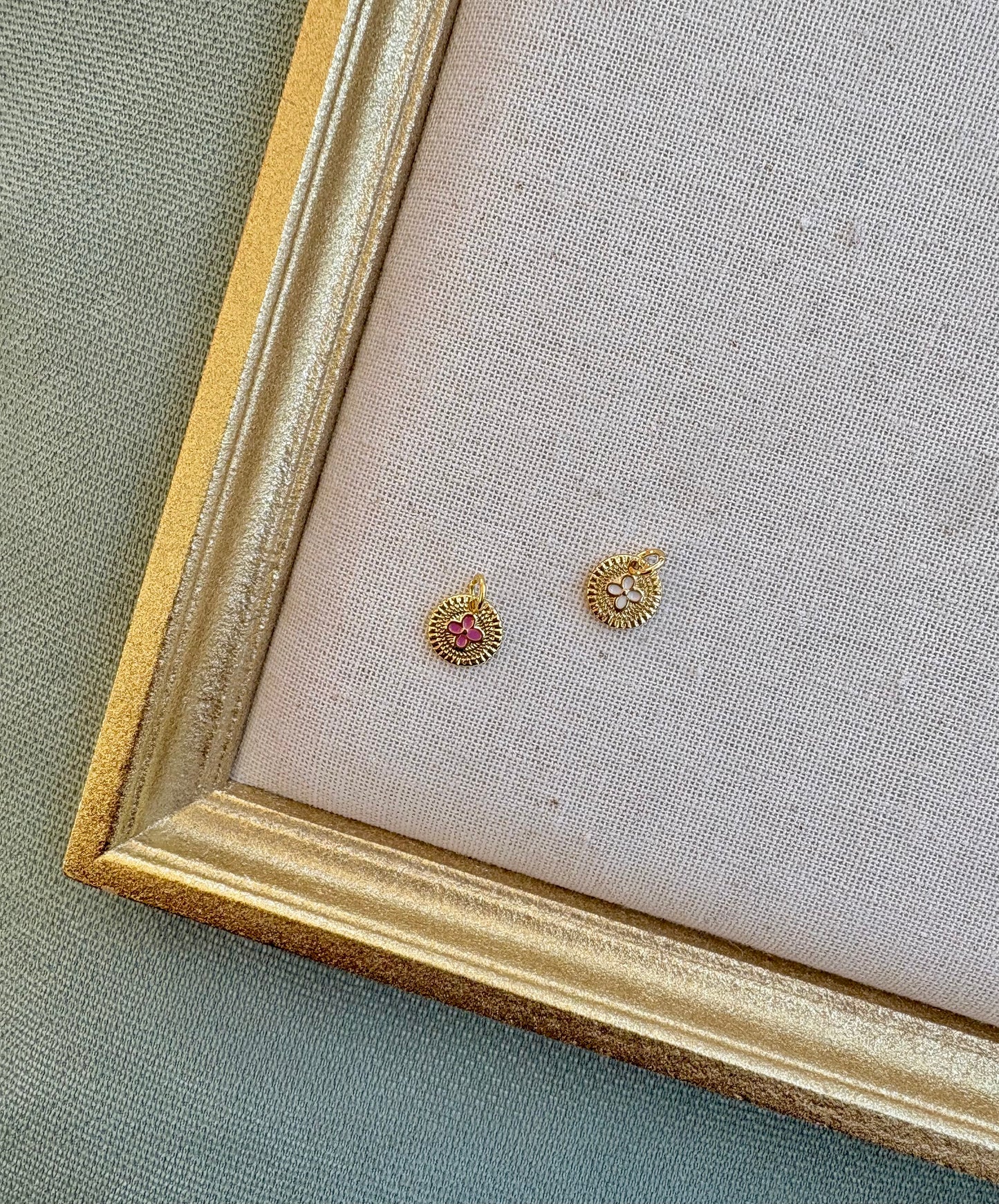 Mini Gold Clover Charms