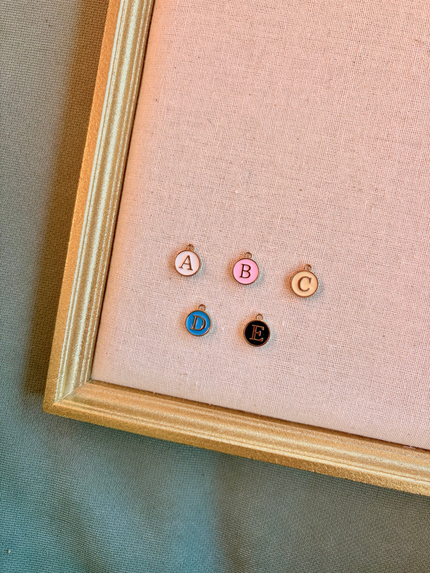 Mini Colored Initial Charm