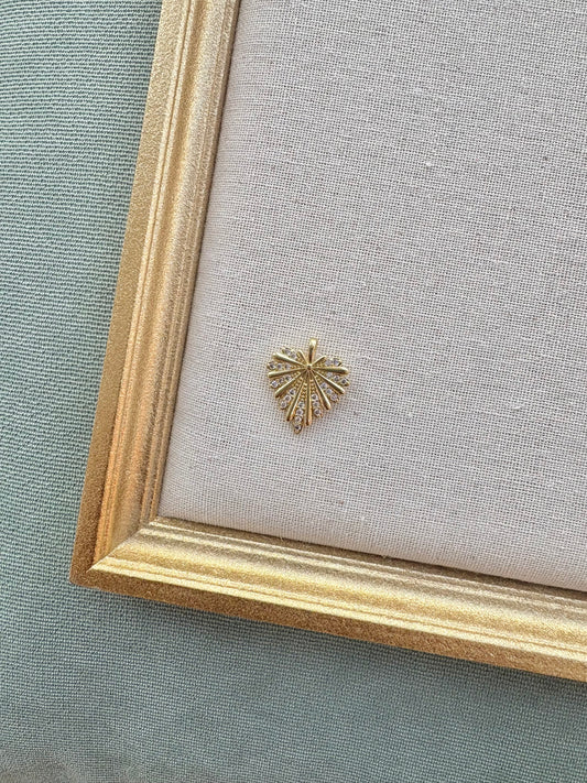 Chunky Diamond Heart Charm