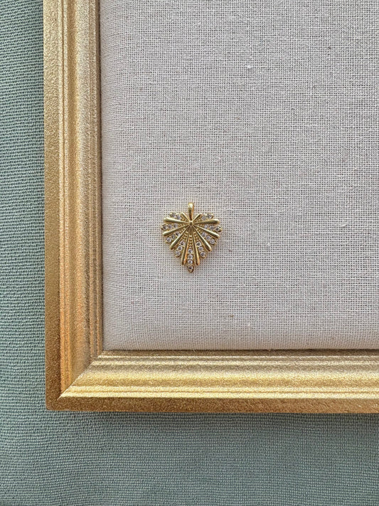 Chunky Diamond Heart Charm