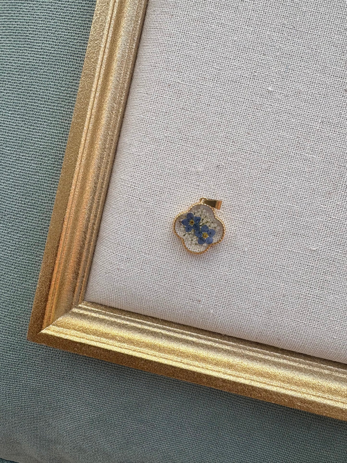 Blue Flower Pendant Charm