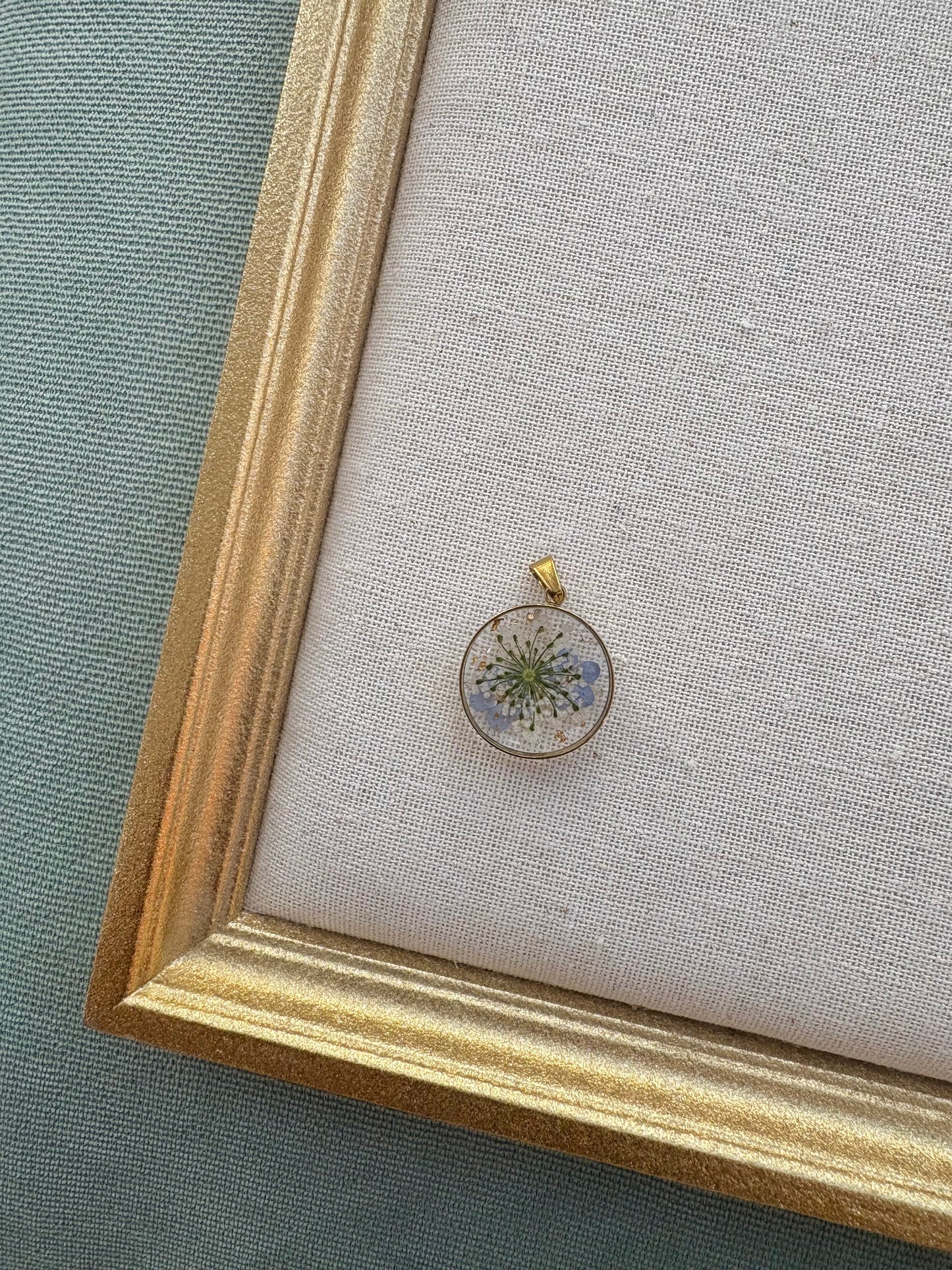 Blue Flower Pendant Charm