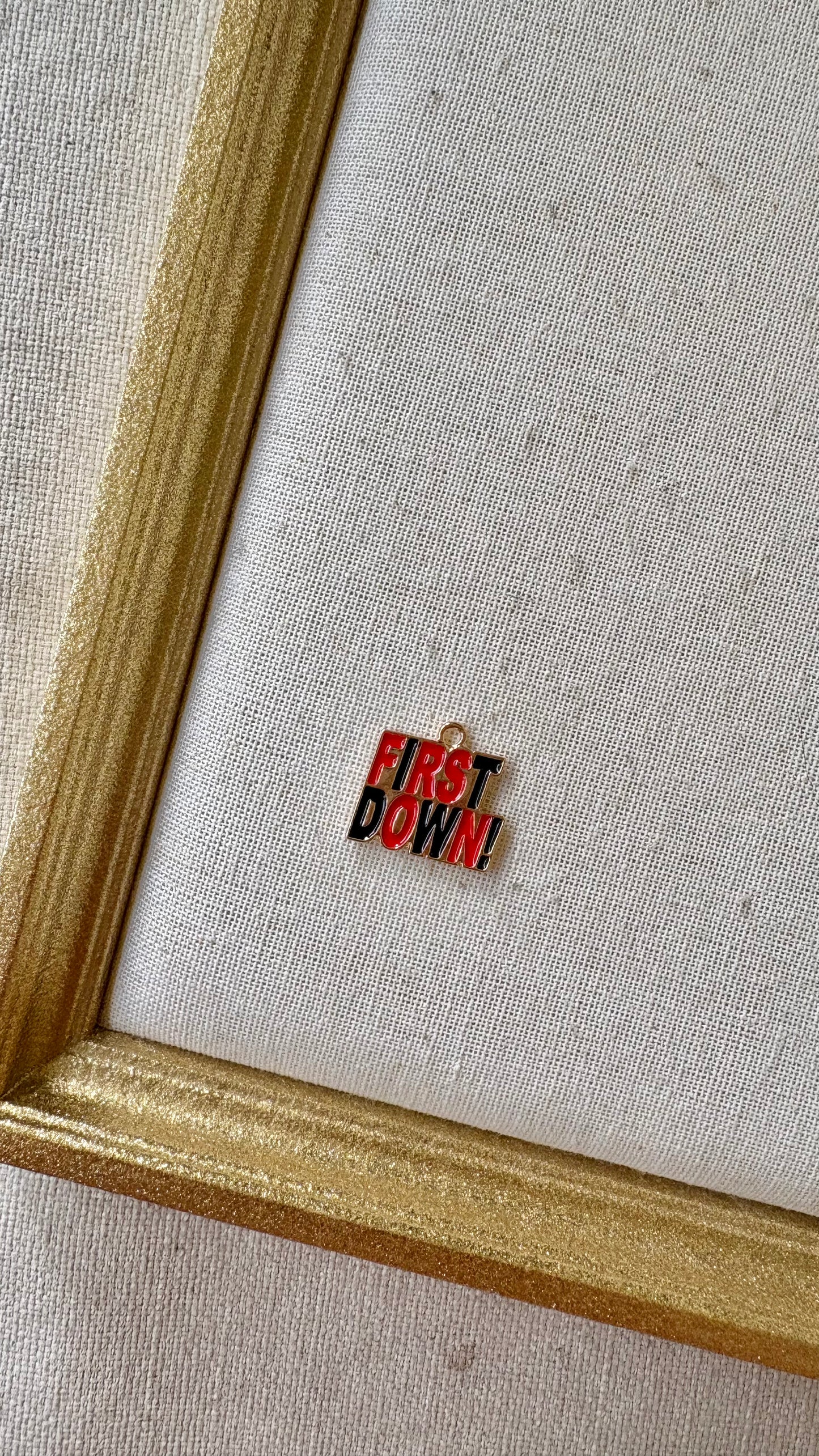 Red and Black Assorted Football Charms