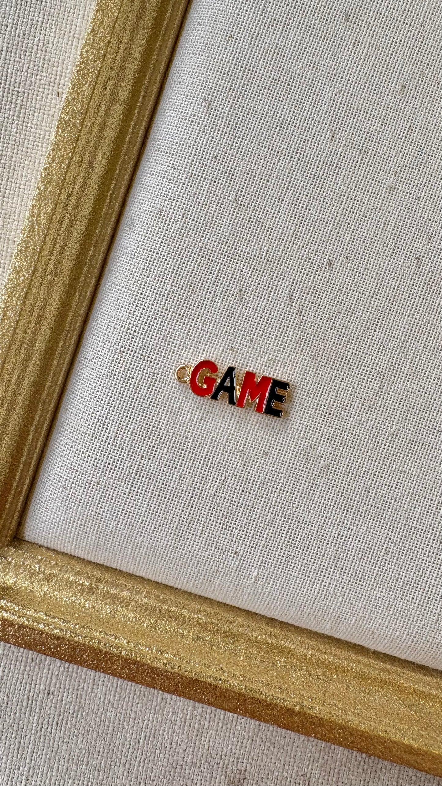 Red and Black Assorted Football Charms