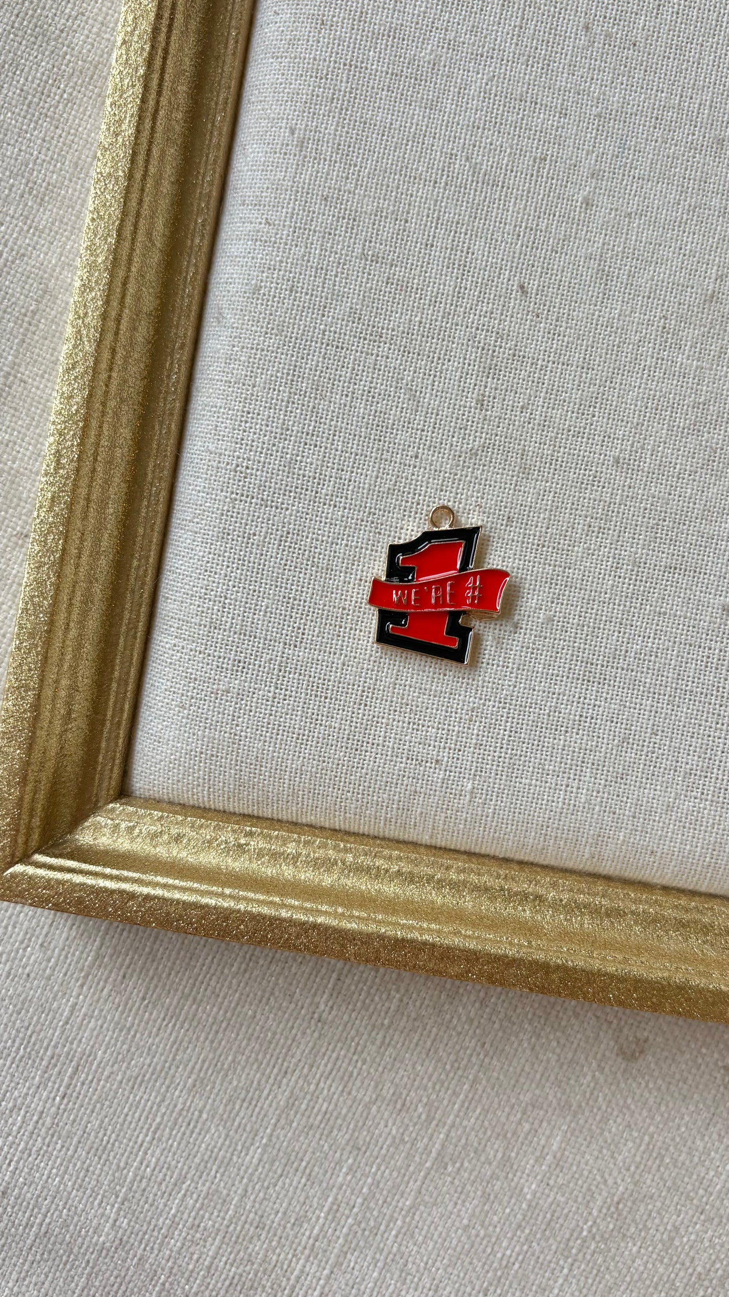 Red and Black Assorted Football Charms