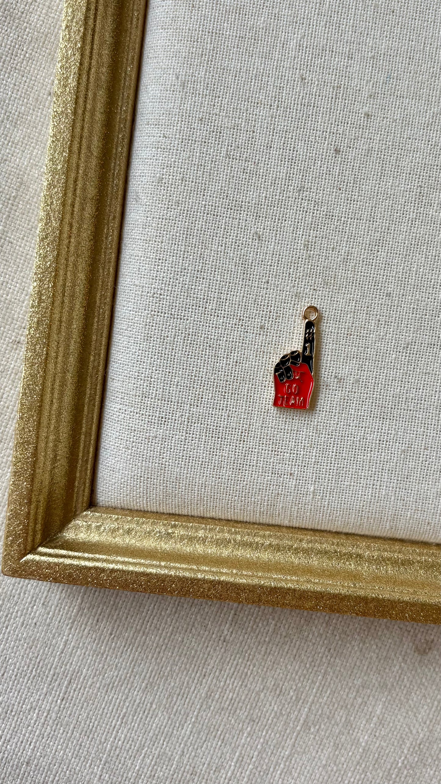 Red and Black Assorted Football Charms