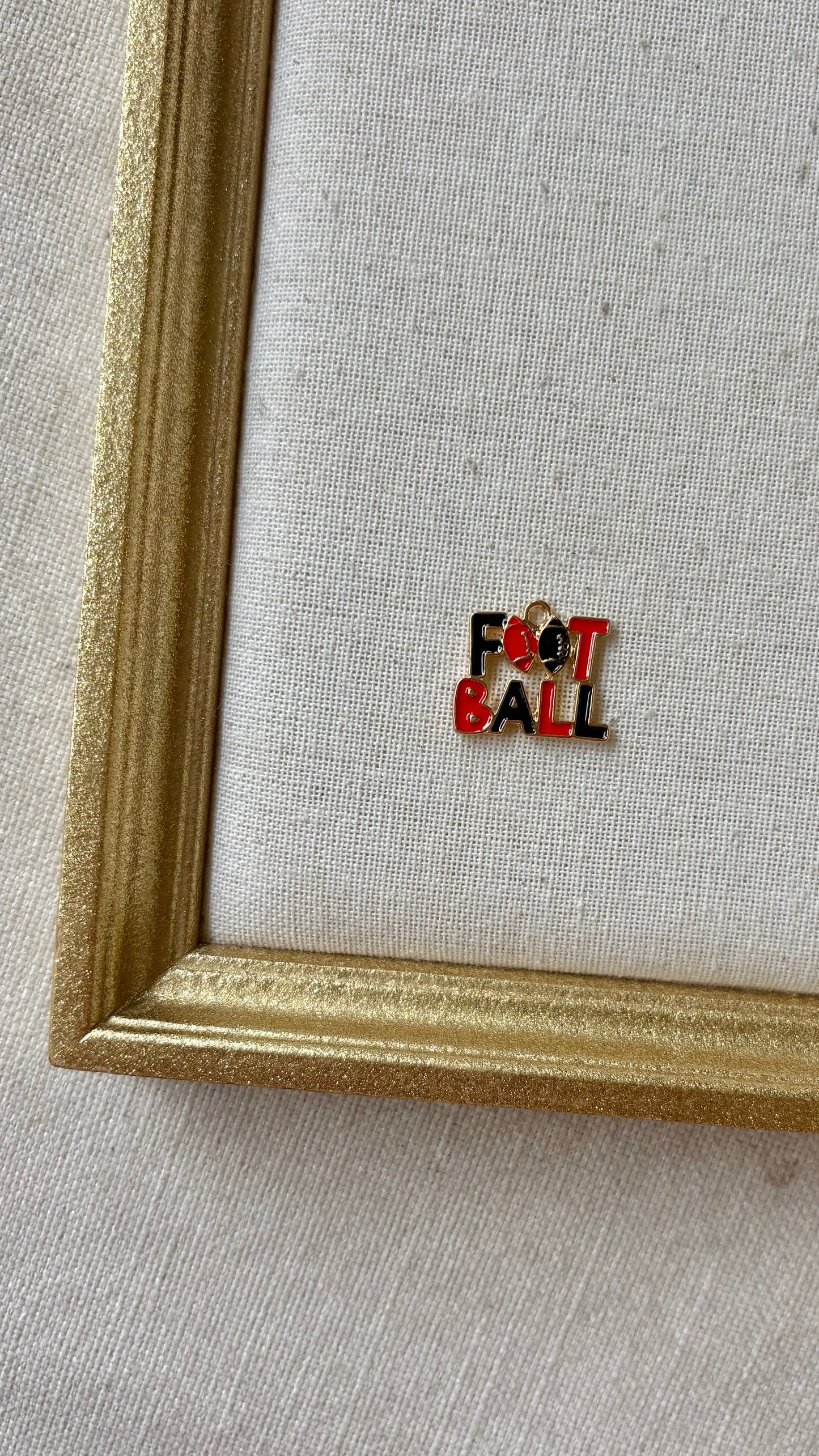 Red and Black Assorted Football Charms