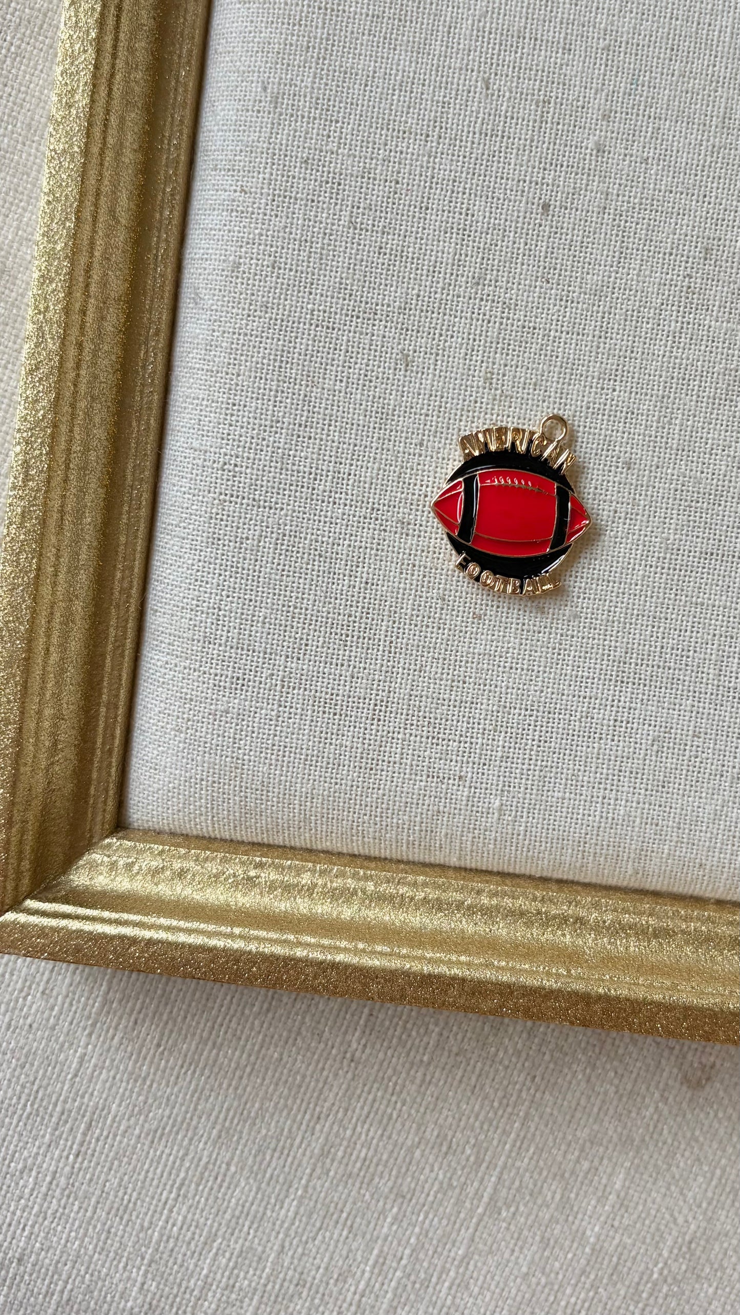 Red and Black Assorted Football Charms