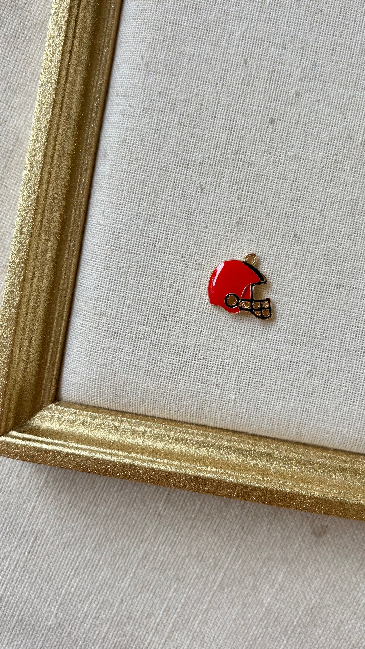 Red and Black Assorted Football Charms