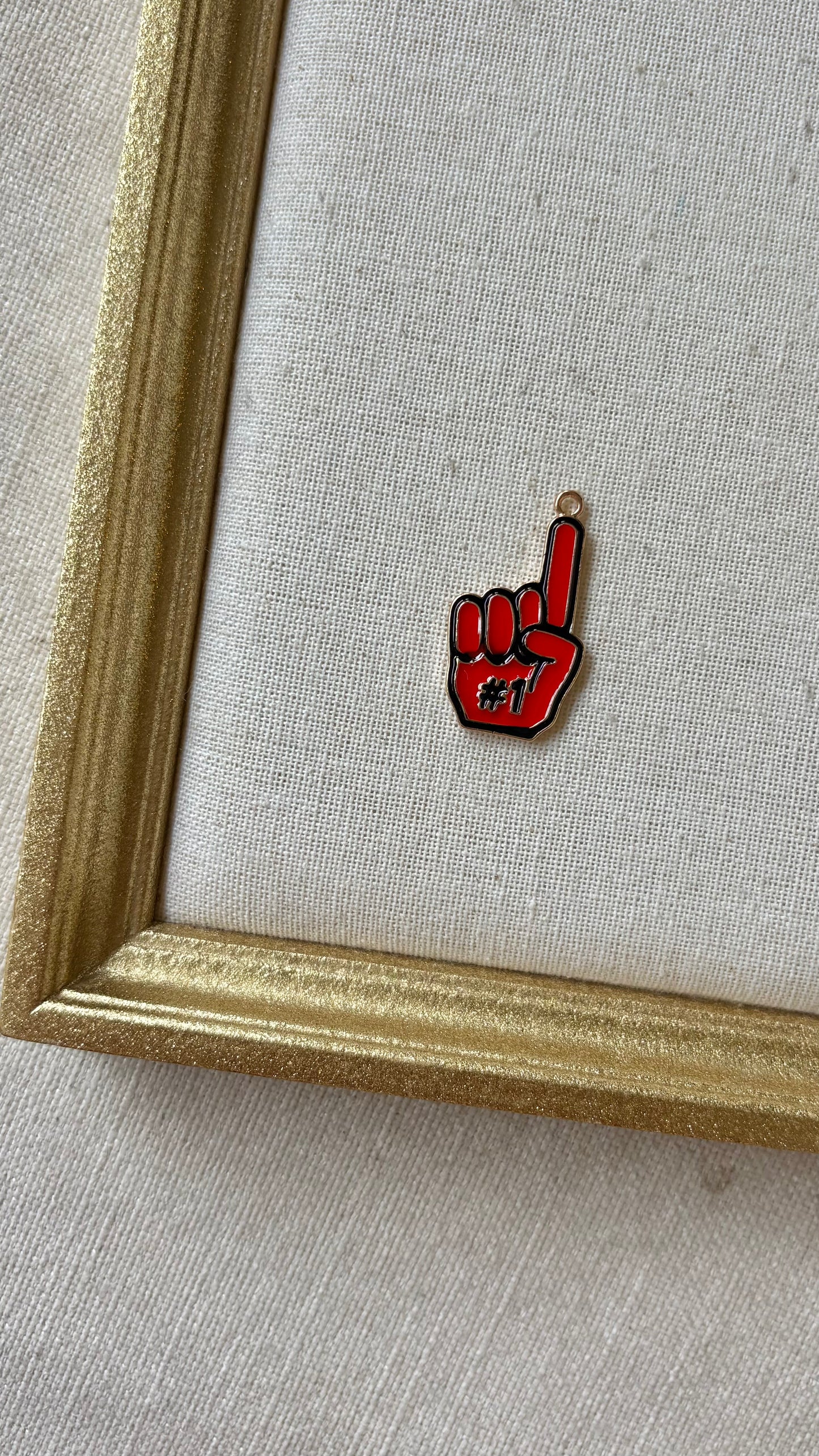 Red and Black Assorted Football Charms